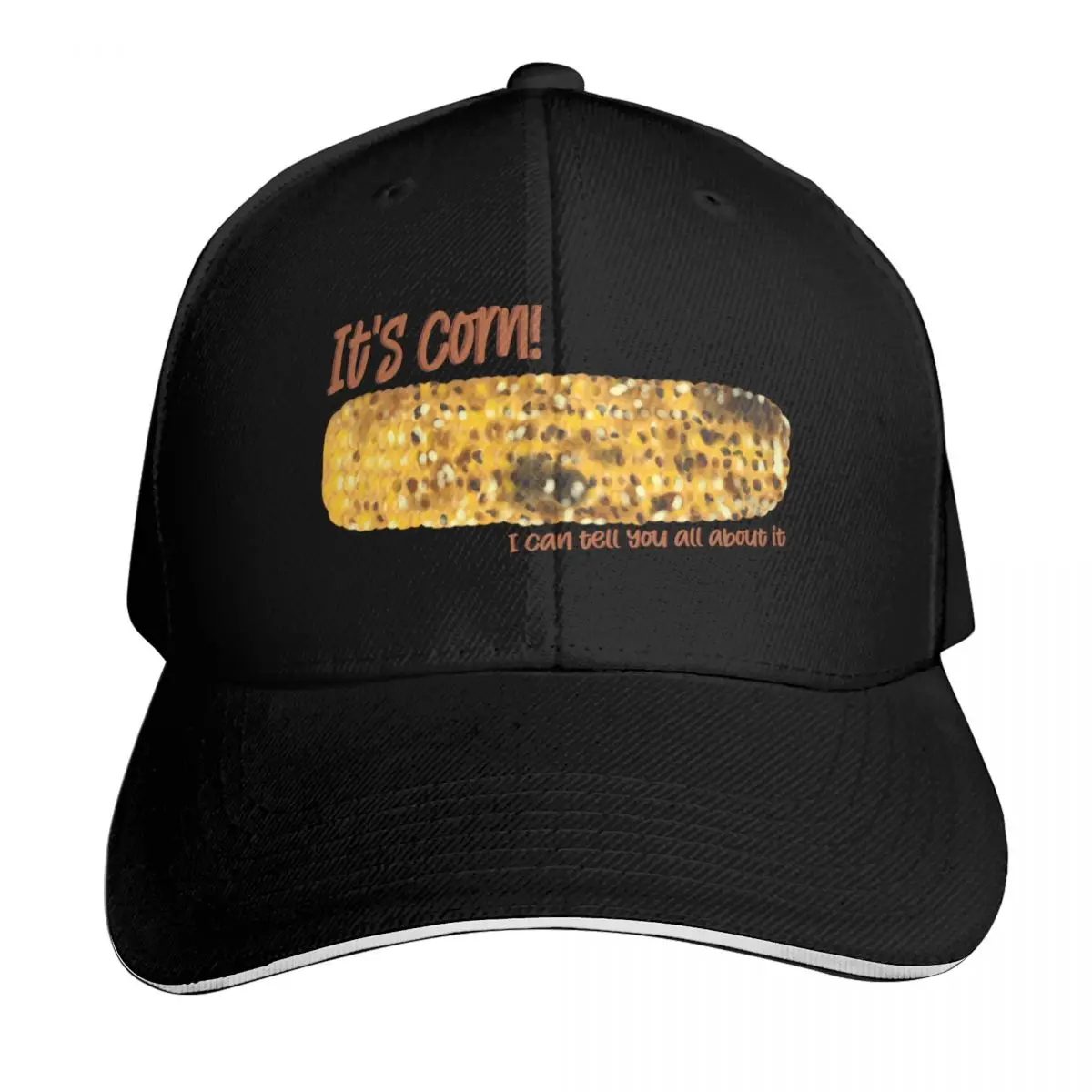 It’s corn! Baseball Cap Snapback Flat Bill Strapback Dad Hat Six Panel Structured Crown