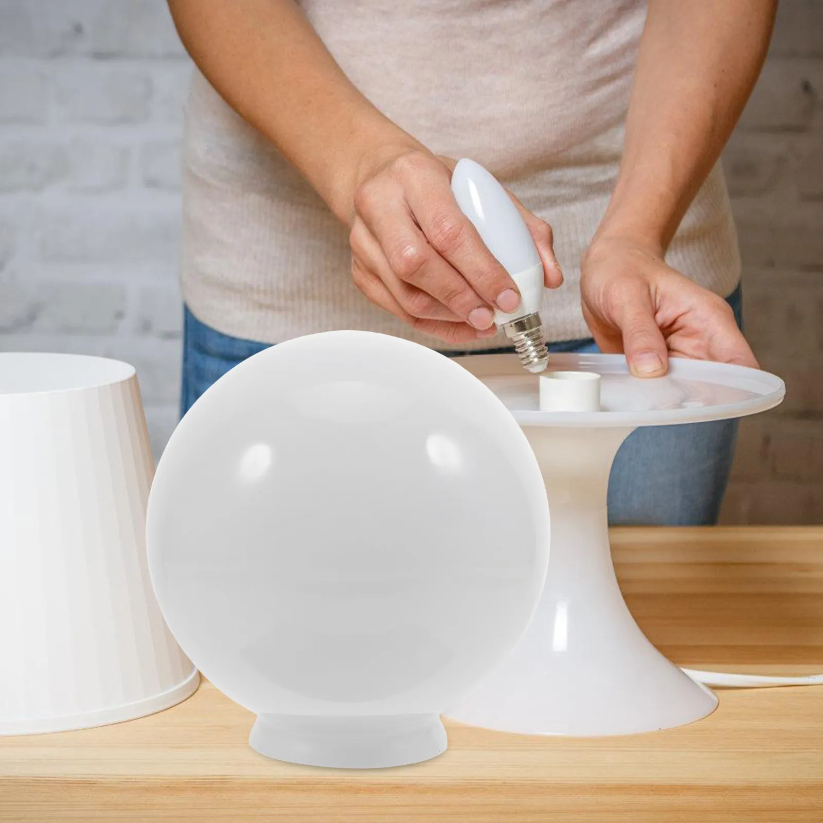 

Мягкий белый стеклянный плафон-шар для бытовых светильников, потолочных вентиляторов, подвесных ламп, сменный круглый рассеивающий световой колпак