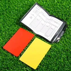 Cartera de árbitro de fútbol, cuaderno con tarjeta roja y amarilla, Tarjeta roja y amarilla, herramienta de árbitro de juego profesional, 1 Juego