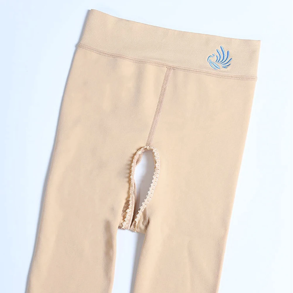 أزياء الخريف والشتاء بالإضافة إلى طماق المخملية Crotchless للنساء تنطبق الجنس الإناث مرونة عالية طول منتظم #1