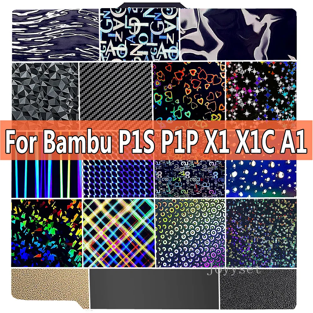 

Для Bambu Lab X1 P1P Сборная пластина A1 PEI PEO PET Гладкая пластина из пружинной стали 257x257 мм для Bambulab Bamboo A1 P1S X1 Carbon