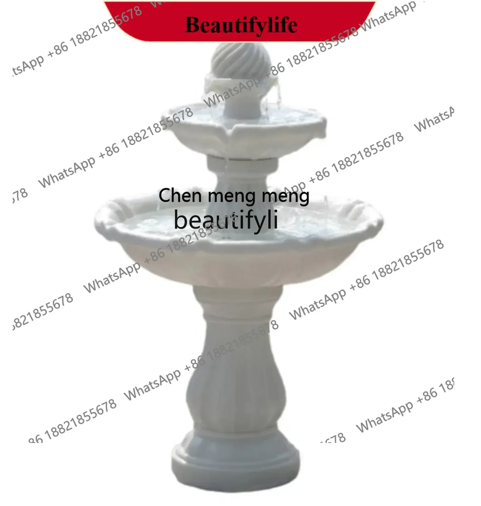 

X A13 European-Style Garden Fountain Decoration Loop Flowing Water Ornaments Outdoor Pool Courtyard Landscaping