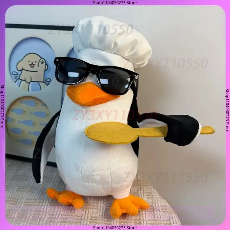 Degustazione nell'elegante bambola pinguino Confezione di espressioni astratte divertenti bambola di peluche per inviare alle amiche, un regalo di compleanno di Natale