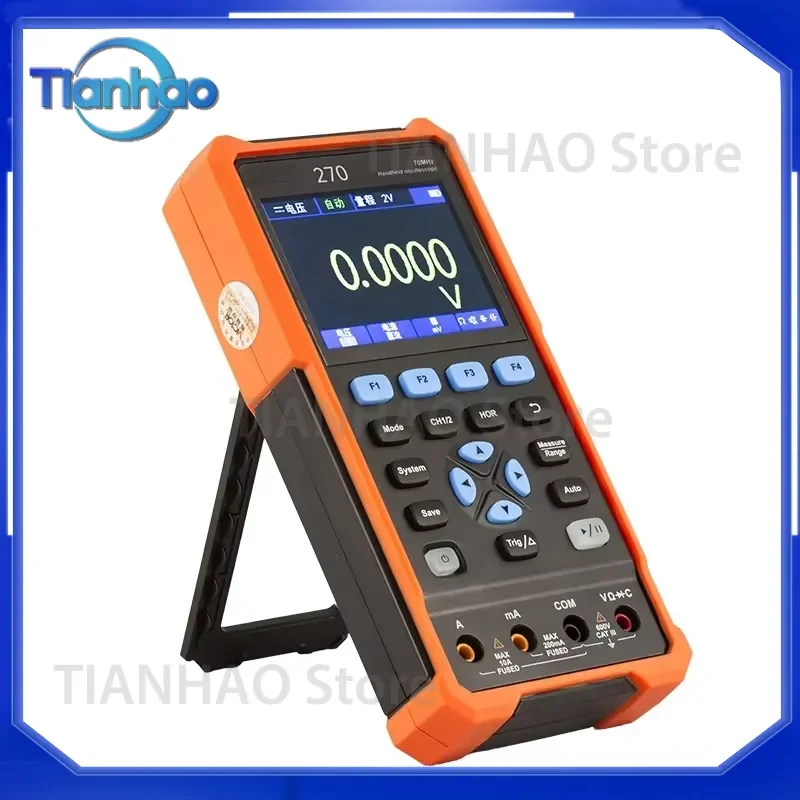 for 270 Handheld Digital Oscilloscope Multimeter 2CH USB SCPI TRMS 70MHz Bandwidth 4 1/2 Digit Portable Tester Tool