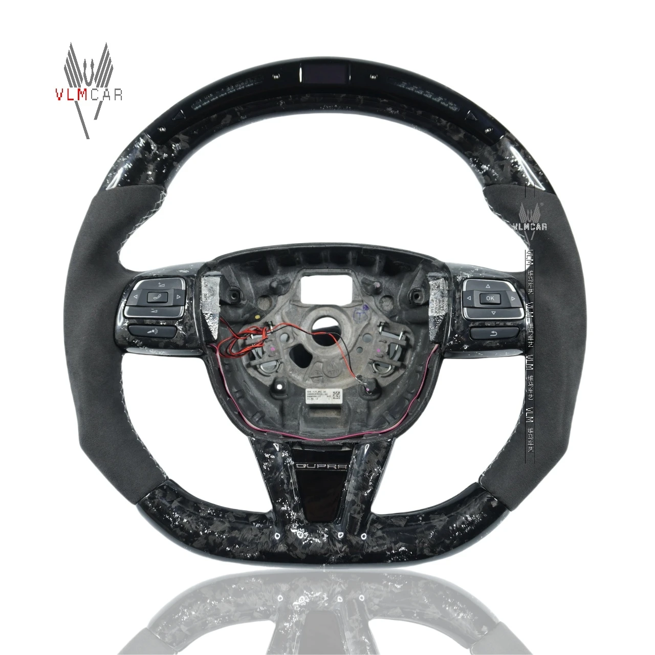 VLMCAR Carbon Fiber Steering Wheel for Seat Ibiza 2010-2020 Fits Leon Arona Ateca Toledo Altea Custom Car Interior Upgrade