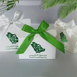 Saudi Founding Day Happy Saudi National Day Arabia Emblem Flag Map Candy Bags Arabic culturePaper Gifts Boxes