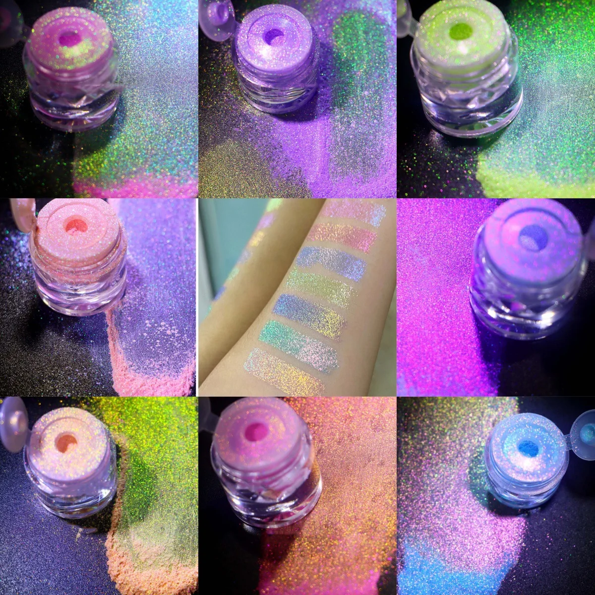 1 قطعة الحرباء مسمار الفن أورورا مسحوق الاستقطاب مرآة سحرية مسحوق النيون مسحوق عينيه DIY بها بنفسك مانيكير زينة الأظافر بريق