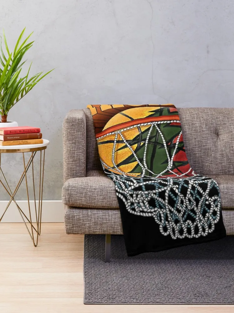 Lithuania Basketball Skeleton Net Classic Throw Blanket Lightweight Warm Blanket for Indoor Outdoor Use