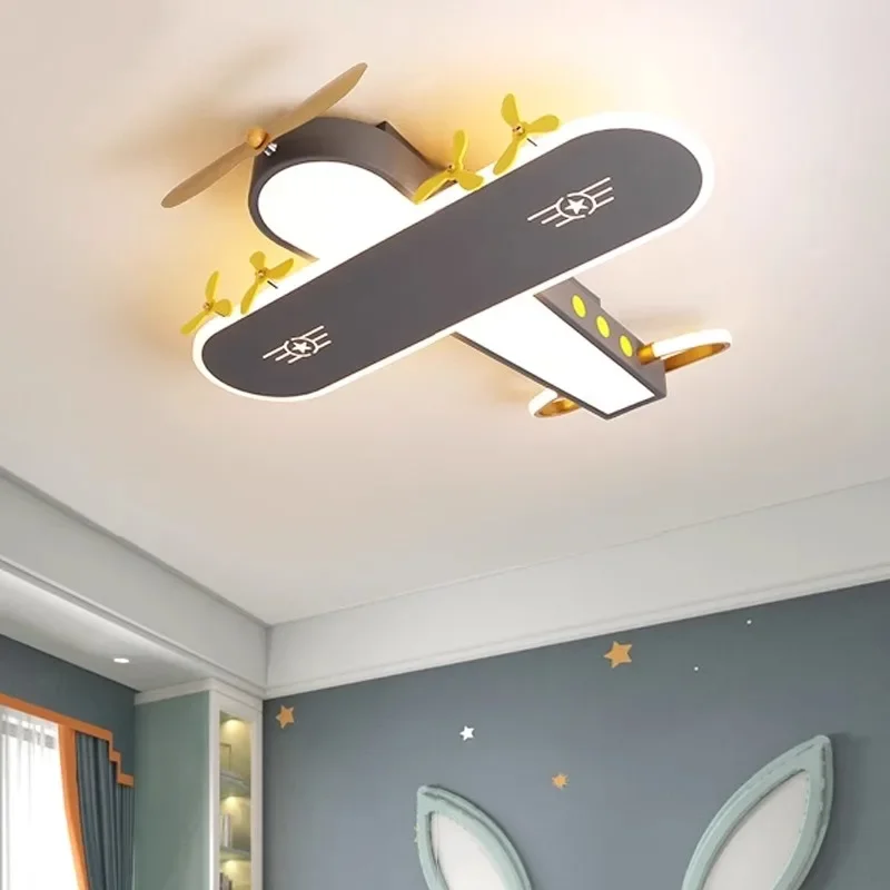 

Boy's bedroom lamp creative personality American cartoon airplane modeling lamp children's room ceiling lamp