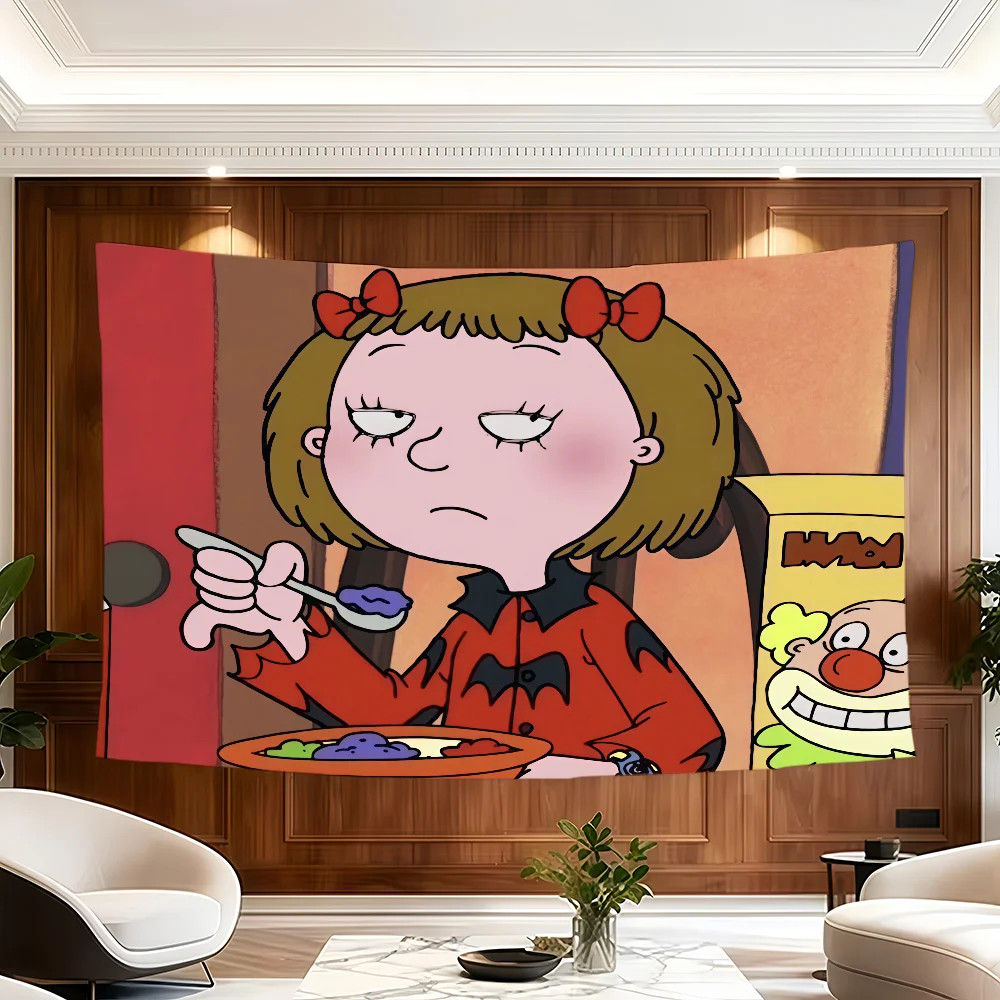 Cartoon M-Mona the V-Vampire flag Room Decoration Wall Tapestry Hanging Aesthetic Bedrooms Advertising Banner