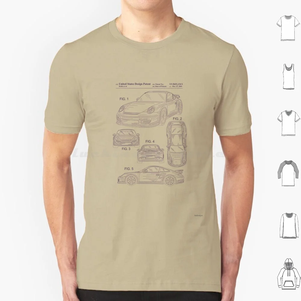 997 Gt2 Blueprint T Shirt 6xl Cotton Cool Tee 997 996 Gt2 Rs Gt3 Rs Gt Turbo 993 964 Blueprint Blueprint Turbo 930 997 2 997 Gt2