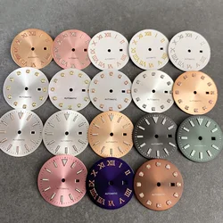 24.5mm Sunburst Watch Dial Mother of Pearl Shell Dial Roman Diamond Index Fit NH05A NH05 Automatic Movement Ladies Watch Part