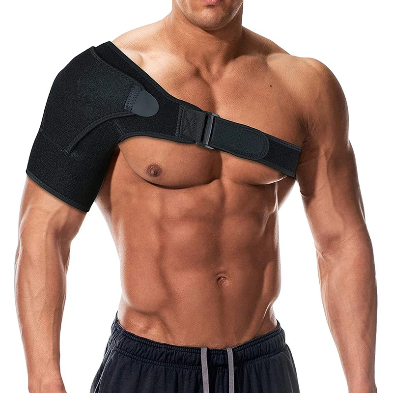 Men Shoulder Brace with Pressure Pad Adjustable Shoulder Support Brace Women Shoulder Compression Sleeve for Torn Rotator Cuff