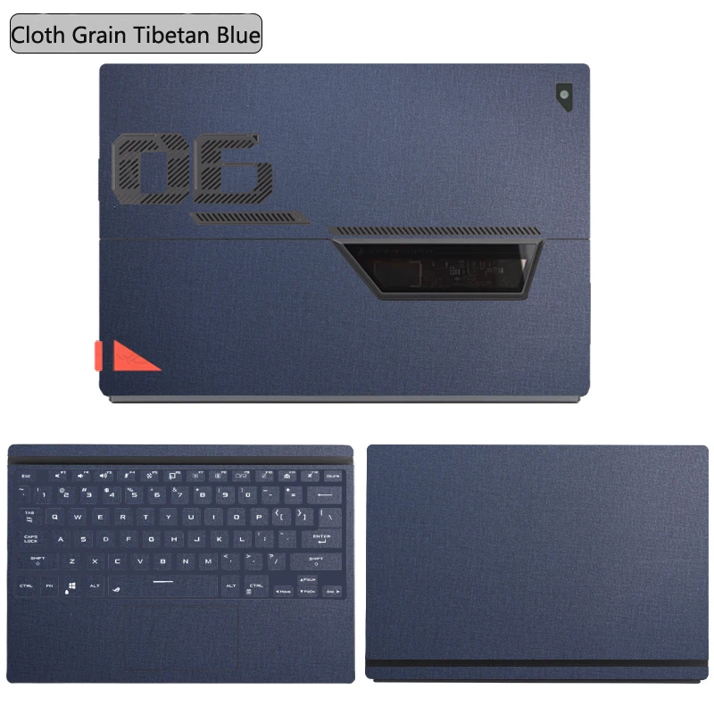 ملصق جلدي لجهاز ASUS ROG Flow Z13 GZ301 GZ301Z GZ301ZE 2022-2025 مقاس 13.4 بوصة (2 في 1) غطاء حماية للكمبيوتر المحمول وغطاء جلدي للشارات