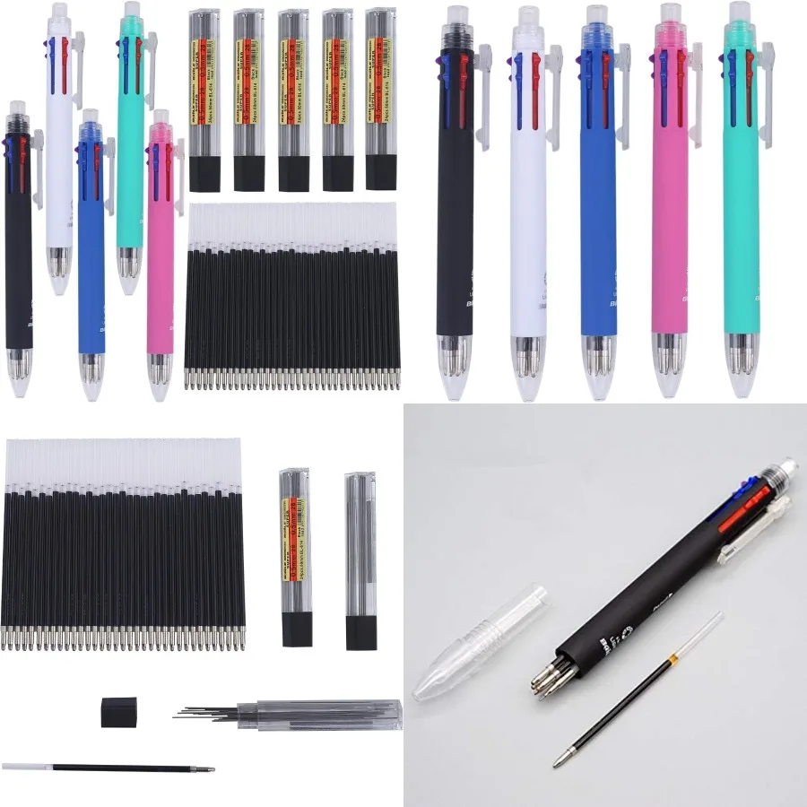 

Набор многофункциональных ручек 6 в 1, цветной шариковой ручкой 0,7 мм и механическим карандашом 0,5 мм для офиса и школы. В комплект входит 5 пикселей.