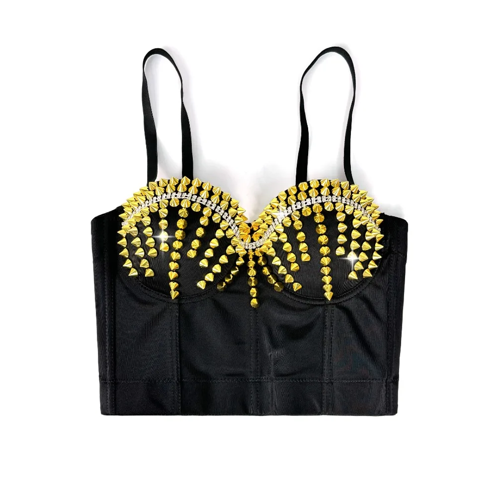 Fashion Clothes Party Dance Wear Performance Costume Streetwear Sequin Sexy Tank Top Women Clothing Y2k Tops Camis Tees