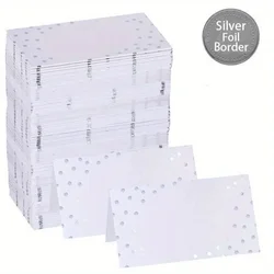 20/50/100pcs Gold Silver Dot Name Place Cards Wedding Seating Number Card Table Decor Christmas Birthday Party Greeting Card