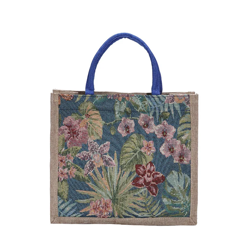 Bolsos de mano con patrón de flores para mujer, bolsos de viaje, bolsos de playa, bolsos de compras ecológicos, bolso de hombro de gran capacidad