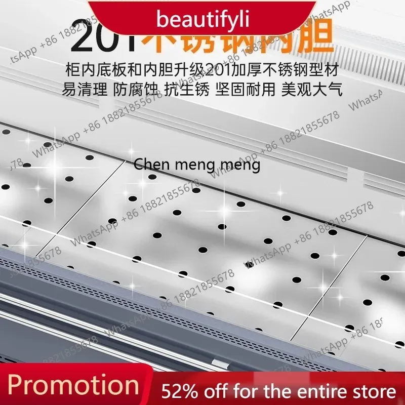 Refrigerated display cabinet Supermarket special open horizontal vegetable fresh-keeping Zhongdao promotion cabinet