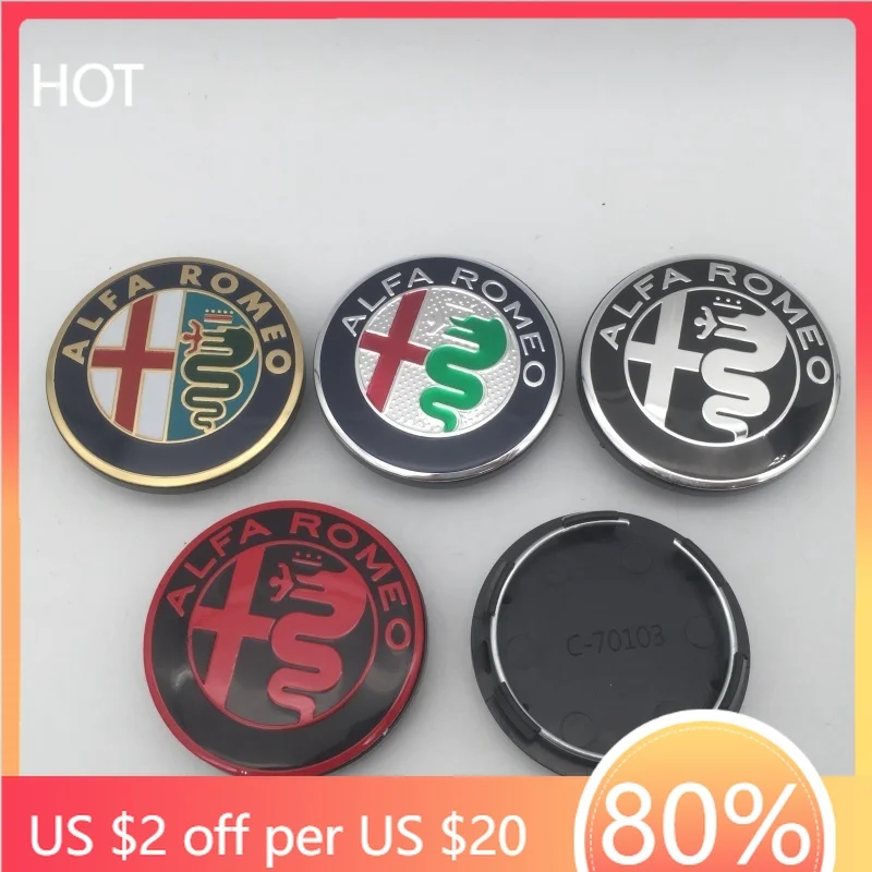 100pcs 50mm ForAlfa Romeo 147 156 159 Car emblem Wheel hub Center Cap Badge covers sticker Decals Styling accessories C-70103