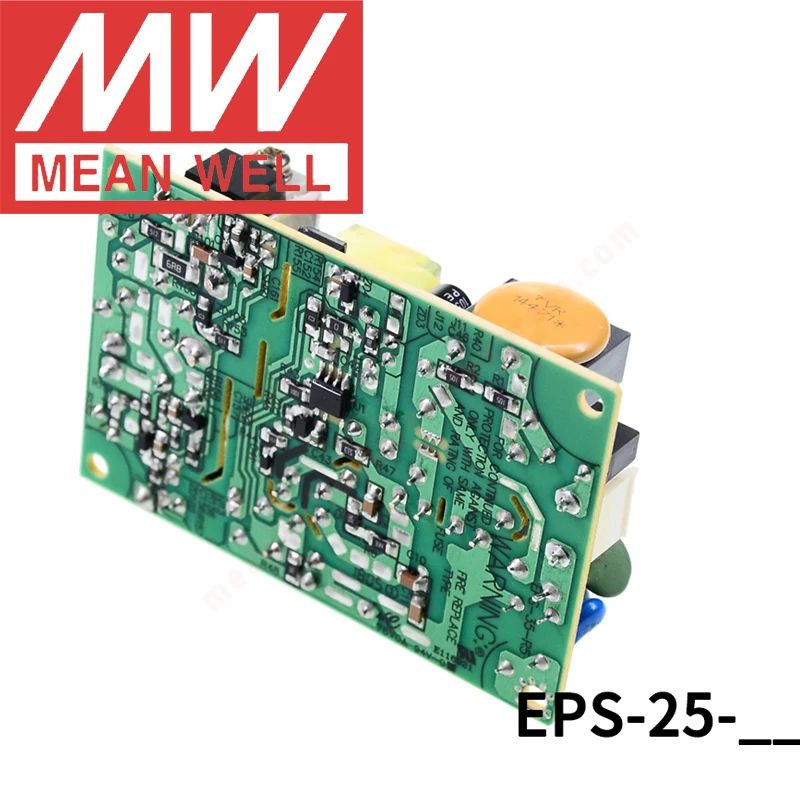 Original Mean Well EPS-25-3.3V/5V/7.5V/12V/15V/24V/27V/36V/48V  25W Single Output Switching Power Supply