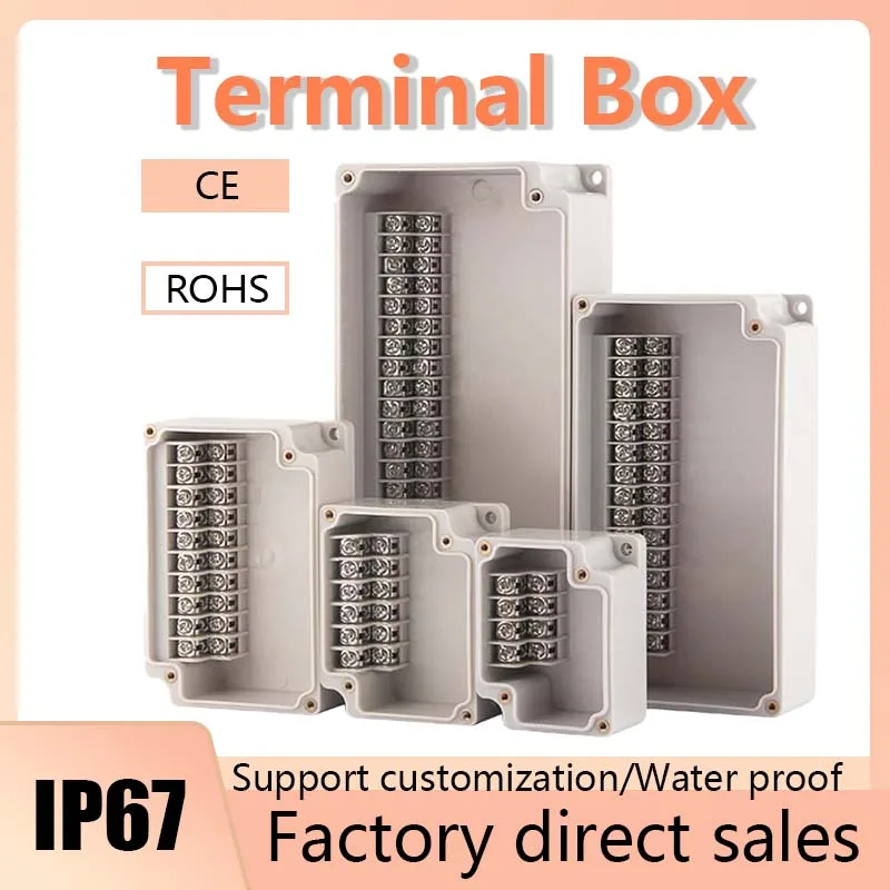 

ABS Waterproof terminal box with terminal cable power supply Outdoor Terminal Waterproof Electric Cable Branch Box