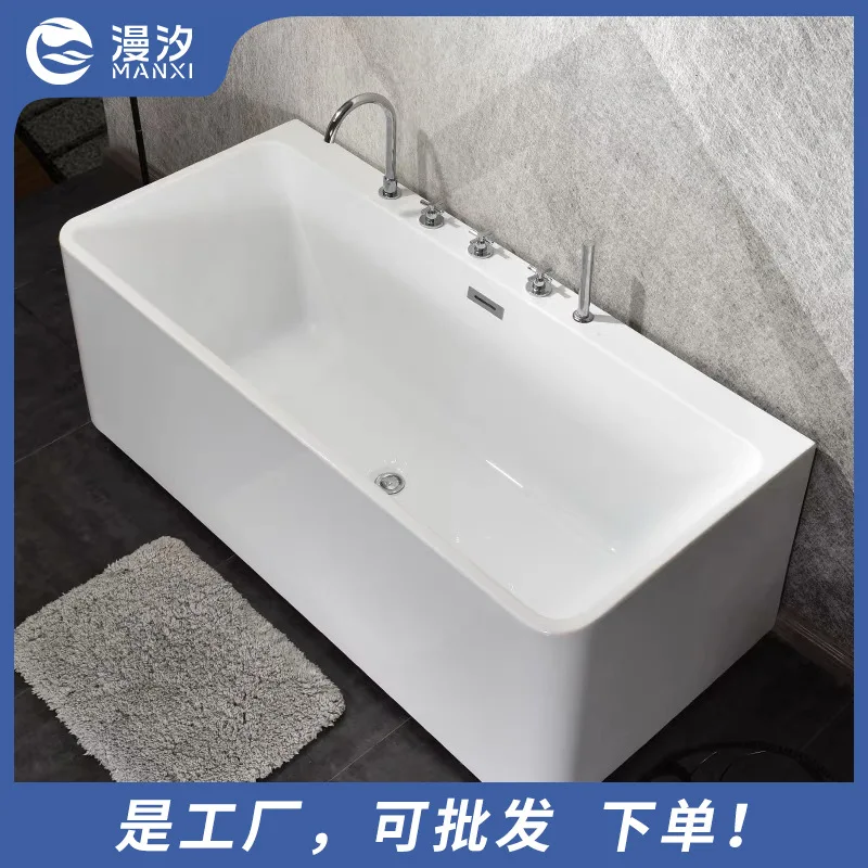

Acrylic Bathtub Seamless Freestanding Bathtub Integrated Bathtub High-grade Thin Edge Home Surfing Massage Constant Temperature