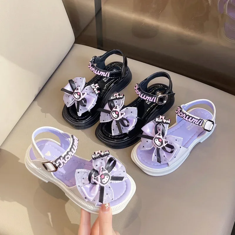 

Летние сандалии принцессы для девочек, обувь с открытым носком и мягкой подошвой, детская милая обувь принцессы для маленьких девочек среднего и большого размера