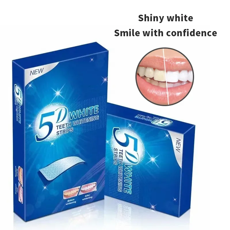 7Pairs Teeth Whitening Strips Oral Hygiene Care Double Elastic Teeth Bleaching Strips False Teeth Veneers Dropshiping