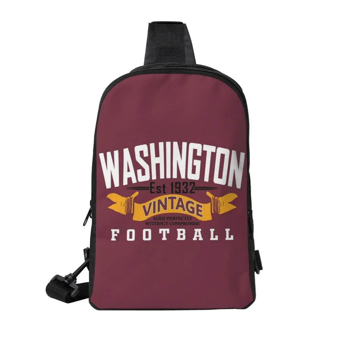 

Washington Pro Football Washington Commanders Chest Bag Men Sling Crossbody Backpack Chest Bag Hiking Daypack Shoulder Bag