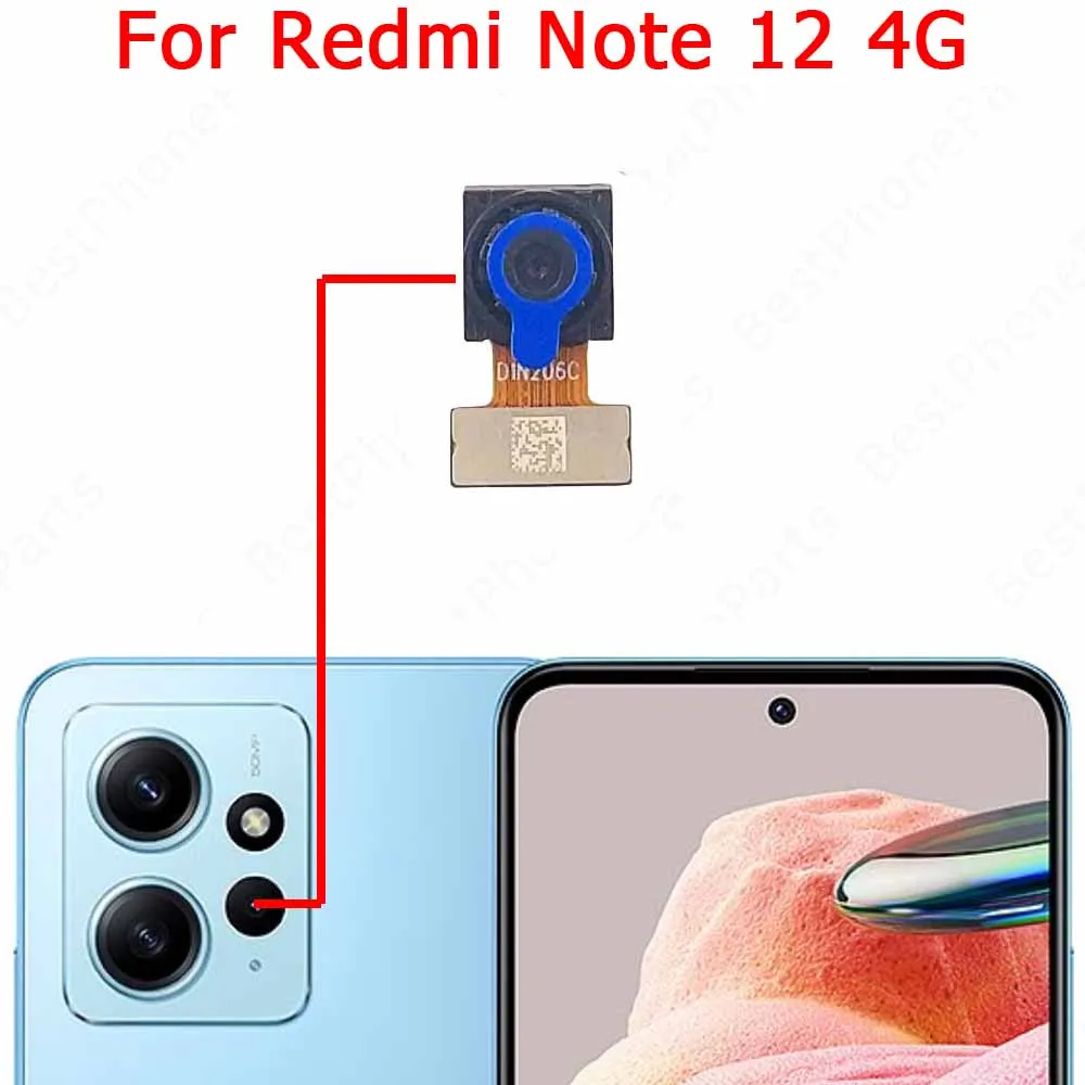 Rear Camera For Xiaomi Redmi Noe 12 4G Note12 5G 12S Back Backside Camera Module Flex Cable Mobile Phone Parts