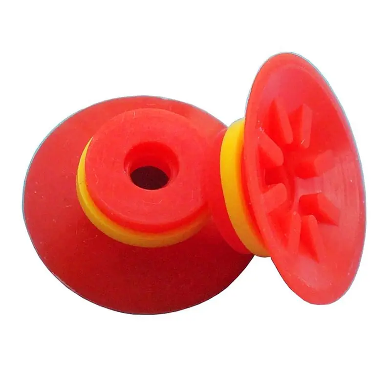 JHD Industrial Flat Vacuum Suction Cup F Series Single-Layer Silicone Robotic Accessory With Ribs,Pack Of 15 Pcs F25