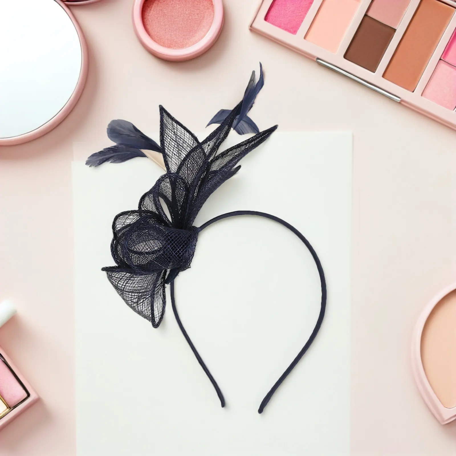 

Women Fascinator Headpiece Hair Accessory Vintage Tea Party Cocktail Wedding Banquet Halloween Evening Party Elegant Dress Up