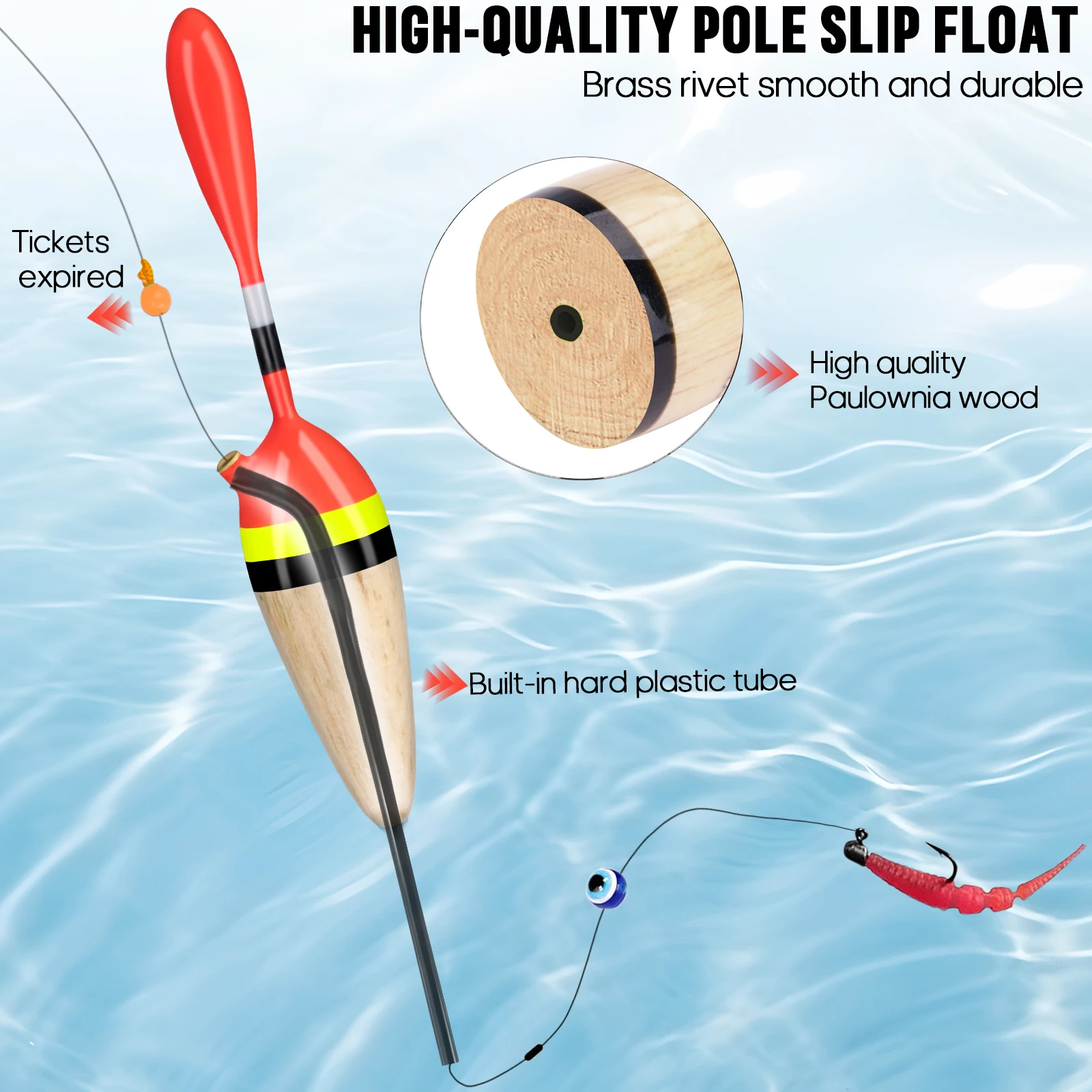 5pcs THKFISH Balsa Wood Slip B - Surf Fishing Equipment 评论和价格