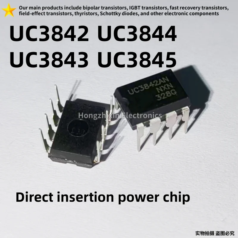 10 piezas UC3842AN UC3843AN UC3844AN UC3845AN DIP-8 Chip de alimentación de inserción directa UC3842 UC3843 UC3844 UC3845