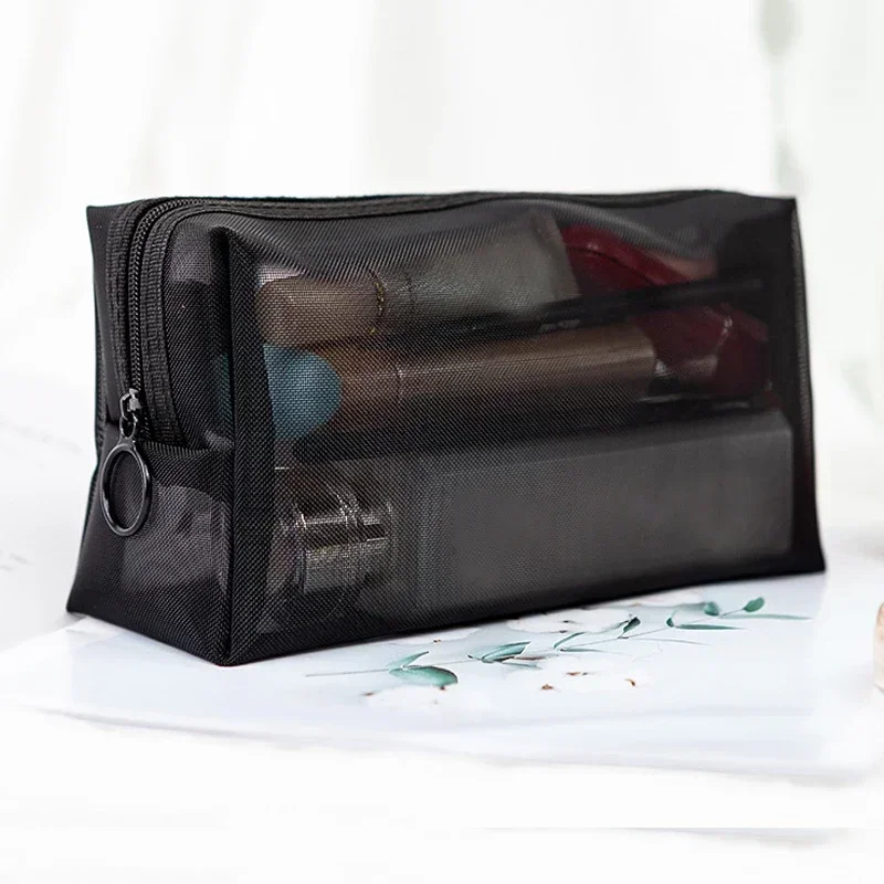 ETya-Sac cosmétique transparent pour femme, trousse de maquillage fonctionnelle, trousse de maquillage à fermeture éclair, trousse de toilette en