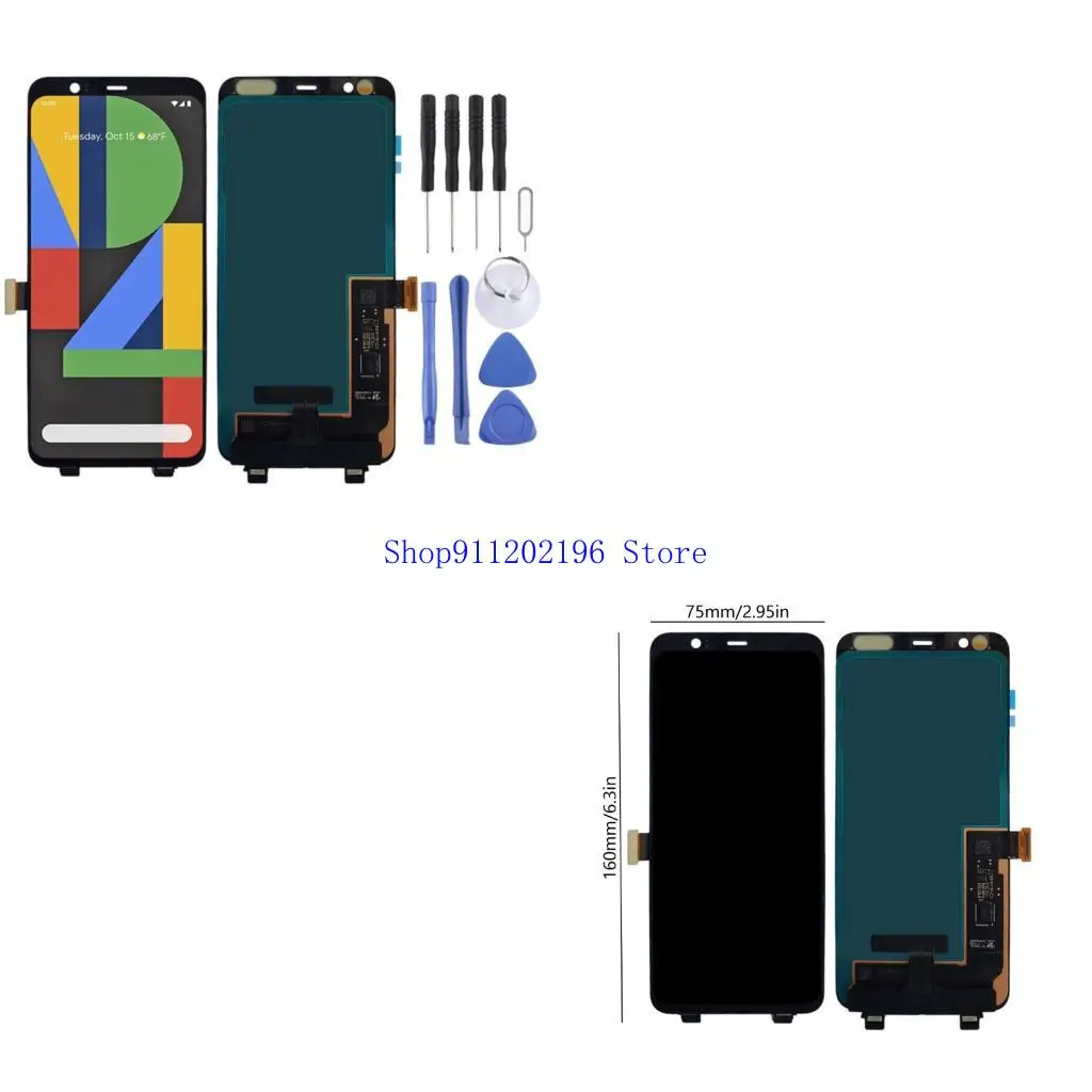 

P82A Strong Scratch Resistant Touch Screens LCD Full Assembly Replacement Part Simple Installation for 4XL Mobile Device