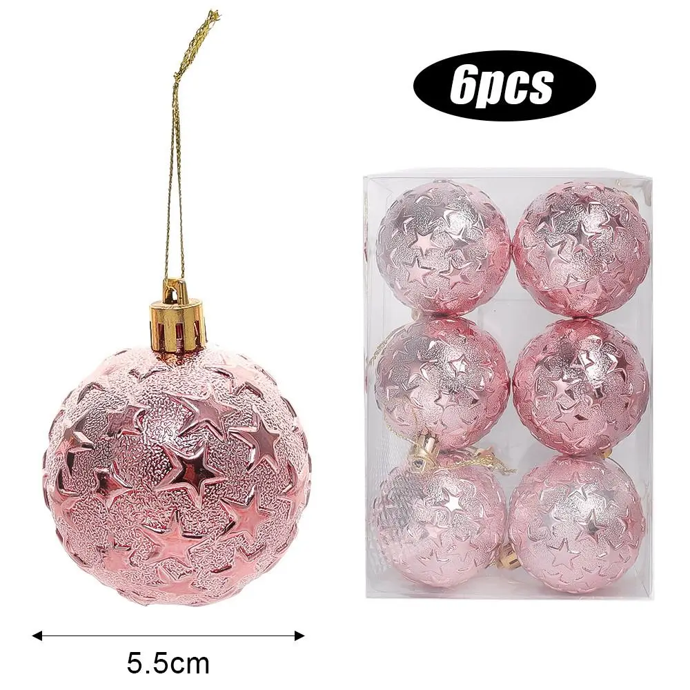 Cute Starc Christmas Decoration Ball Electroplated Christmas Gift Christmas Ball Pendant PVC Xmas Tree Hanging Ornaments