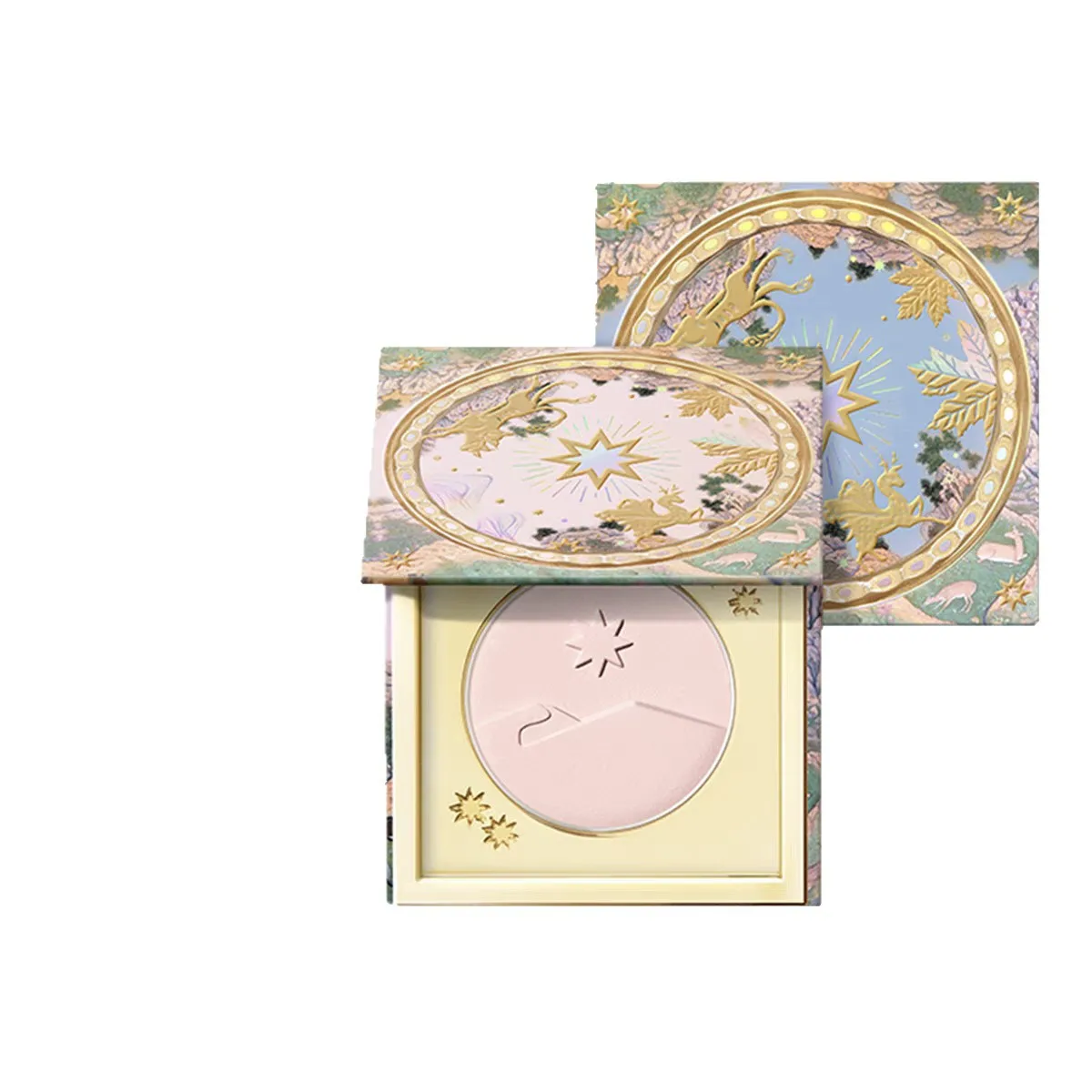 ガールカルト マウンテン シー ハイライト ピーチ ブロッサム ランド ムーン シー マット フェイス ブライトニング ブラッシュ パウダー 3in1