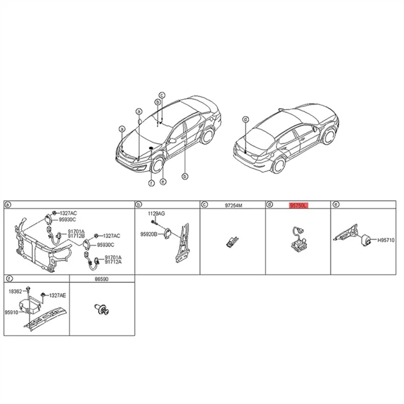 Car Rear View Camera 95760-2T630 95760-2T620 For Kia Optima 2013-2016 Back-Up Parking Assist Camera 957602T650 2T640