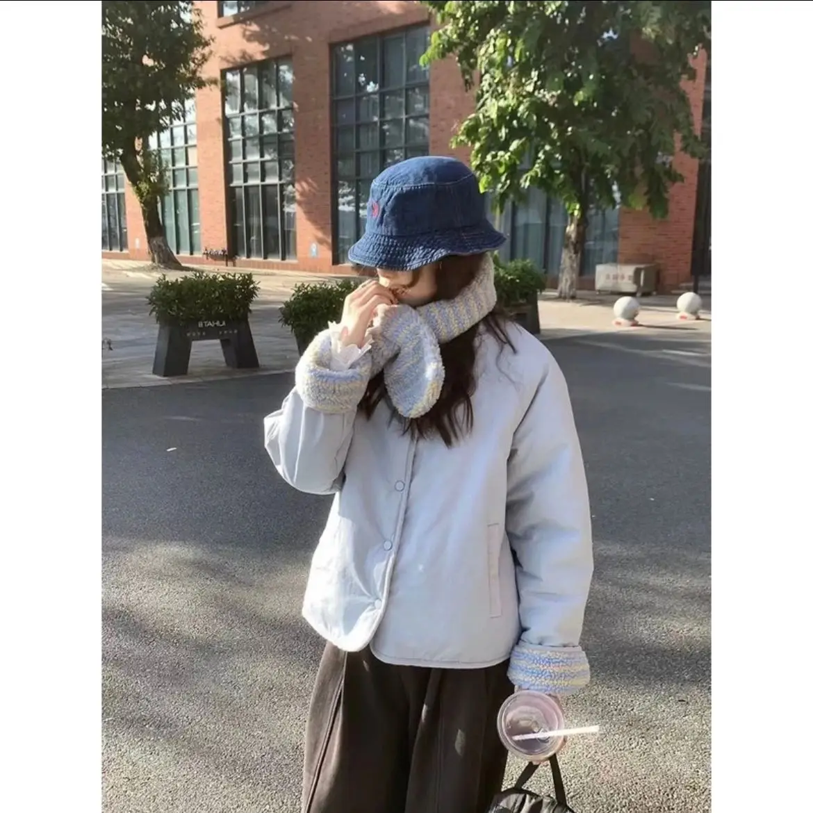 Slightly Overweight Plus Size Women's Clothing with Double-sided Cotton Jacket, Women's 2025 Winter New Korean Style Warm