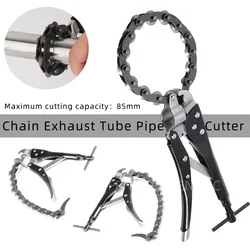 Chain Exhaust Tube Pipe Cutter Multi Wheel Blade Tail Pipe Automotive Exhaust and Tailpipe Chain Cutter Tool Heavy Power Pliers