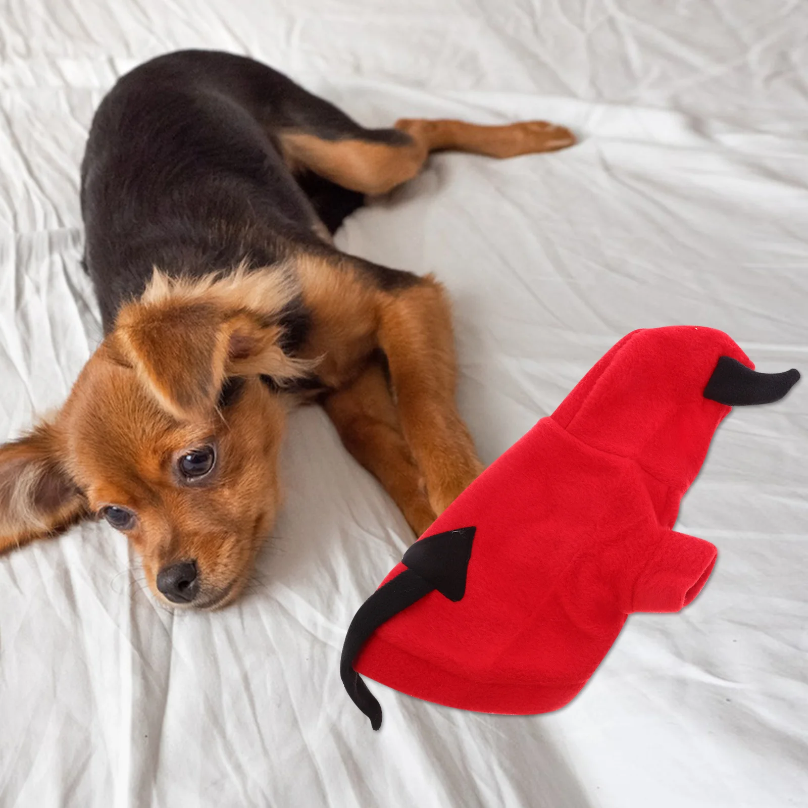 ملابس أنيقة مجسمة للكلاب الأليفة على شكل شيطان مجسمة، مريحة وسهلة التركيب، رائعة لملابس الكلاب الممتعة في الهواء الطلق
