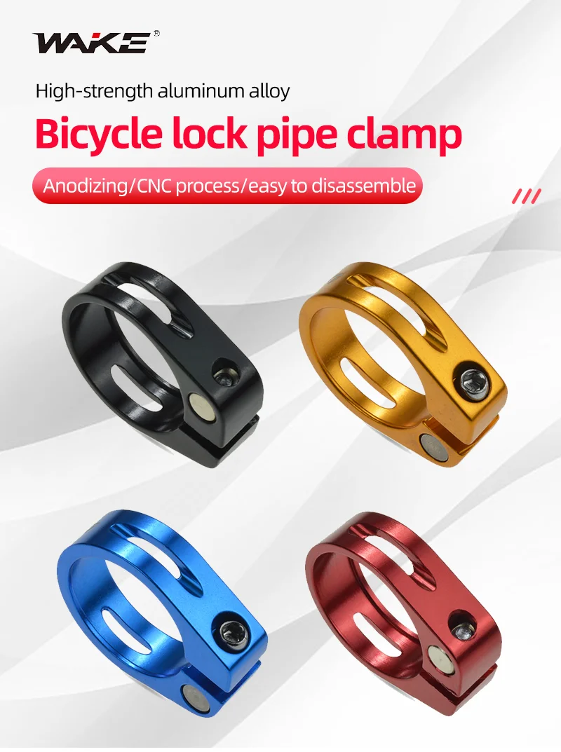 Wake sattelklemme Mountainbike Aluminium legierung Sattelstütze klemme 35/31,8mm Sitzrohr klemme Zubehörteil für MTB BMX Fahrrad Rennrad fahrrad zubehör – Detail 3