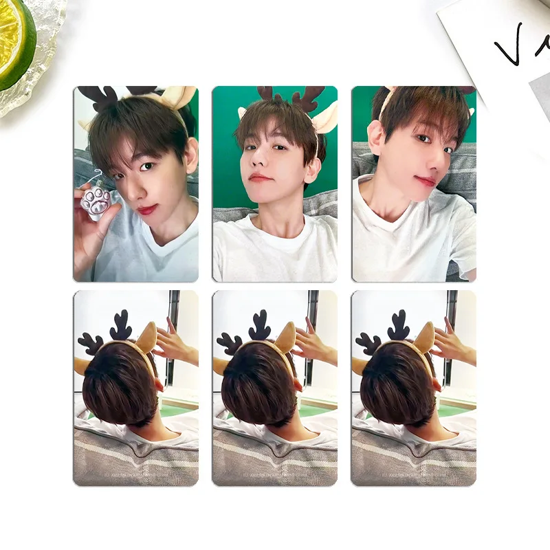 KPOP Stars BaekHyun Christmas Selfie Photo Card Christmas Random Card LOMO Card BaekHyun Fans Collection Gifts Star Surrounding