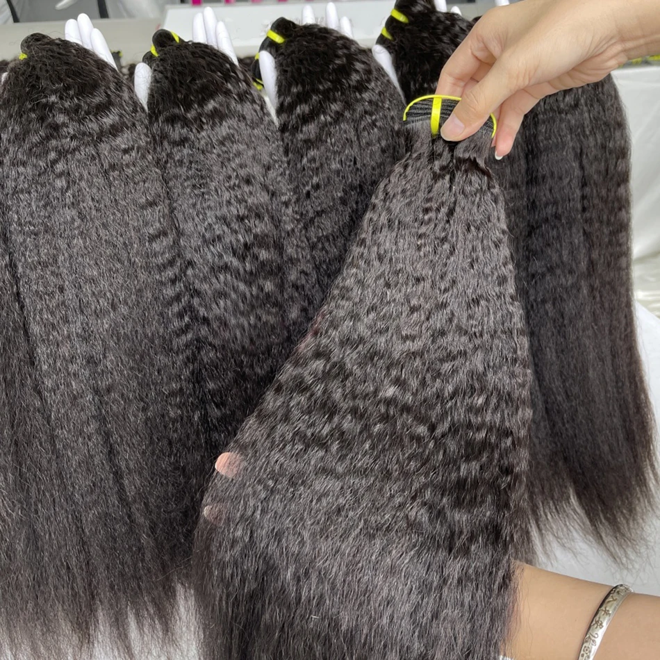 

10A Kinky Straight Human Hair Bundles Extensions 10-30 Inch 100% Unprocessed Virgin Human Hair Weave Jerry Curl Wholesale Hair