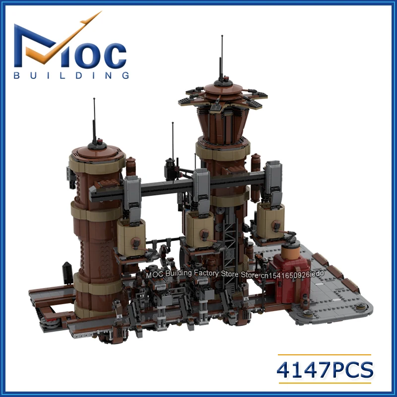 MOC Building Blocks Space Movie Battlegrounds Series Factory Model DIY Assemble Bricks Battle Attack Scene Creative Toys Gifts