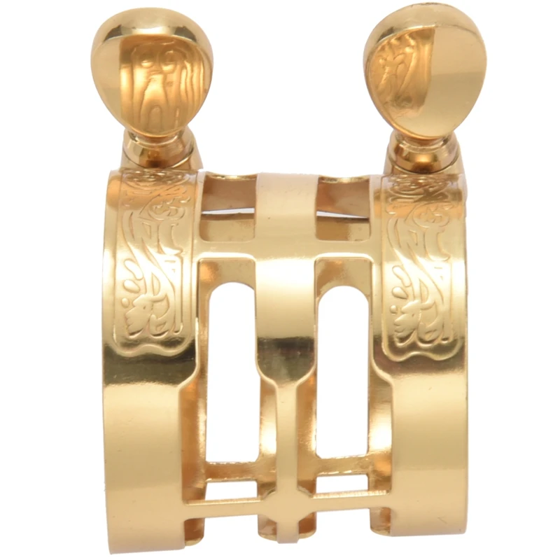 알토 색소폰용 새겨진 금속 합자, 알토 색소폰 클라리넷 마우스피스 합자 클립, 신제품