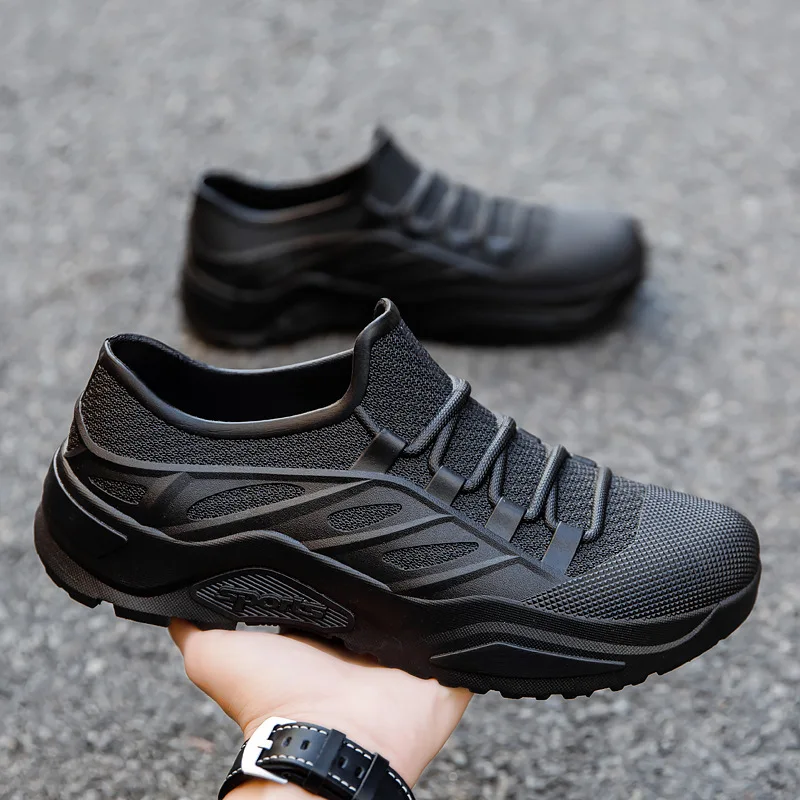 新しいメンズレインブーツフラット防水耐摩耗性キッチン洗車作業靴屋外男性スニーカー男性の軽い釣り靴