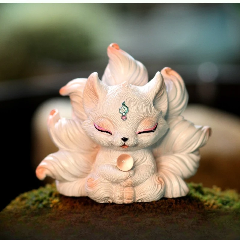 

Nine-tailed Fox Desktop Ornaments Car Decoration Cute Little Fox Doll Car Interior Accessories New Home Furnishings